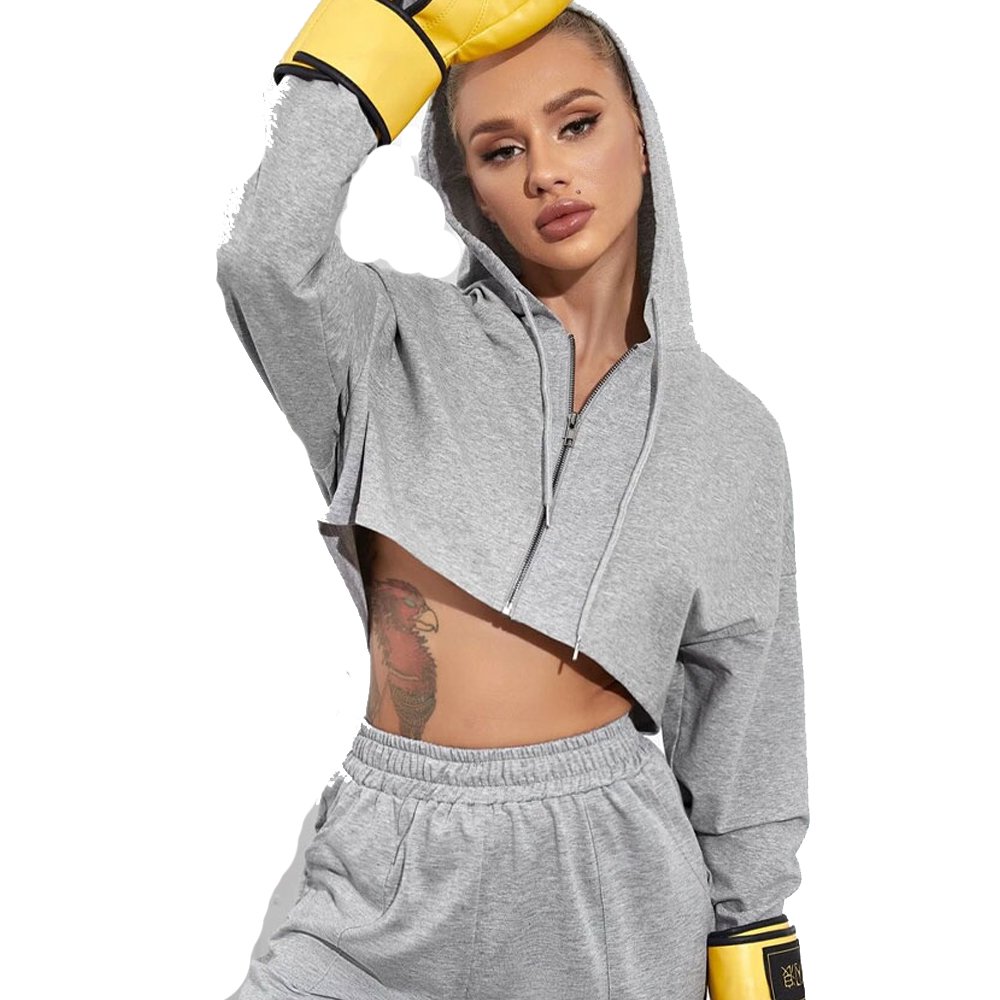 Women Crop Top Hoodies