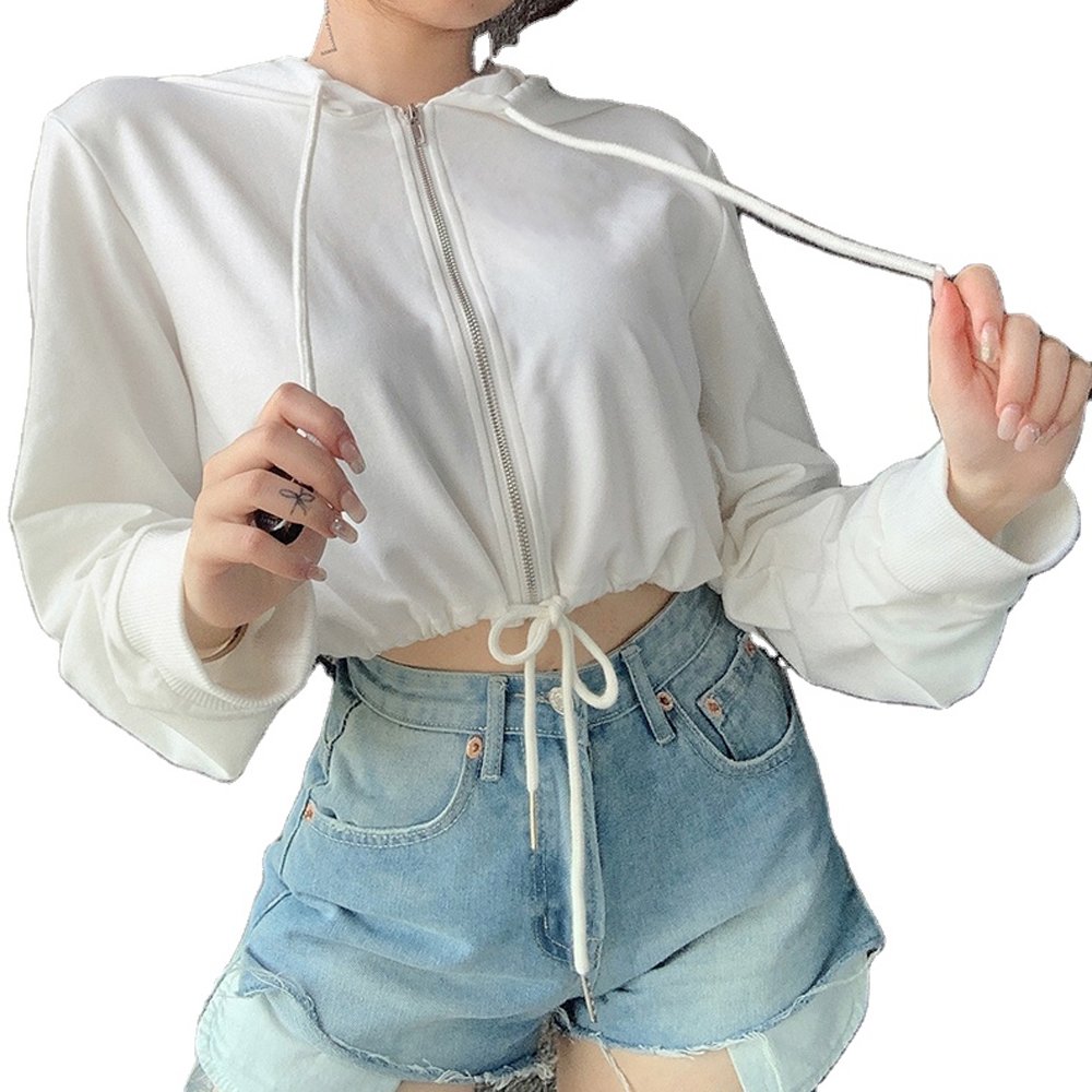 Women Crop Top Hoodies