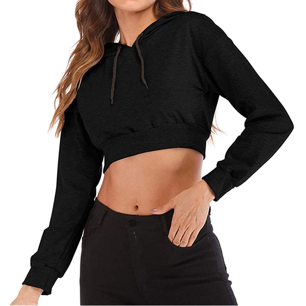 Women Crop Top Hoodies