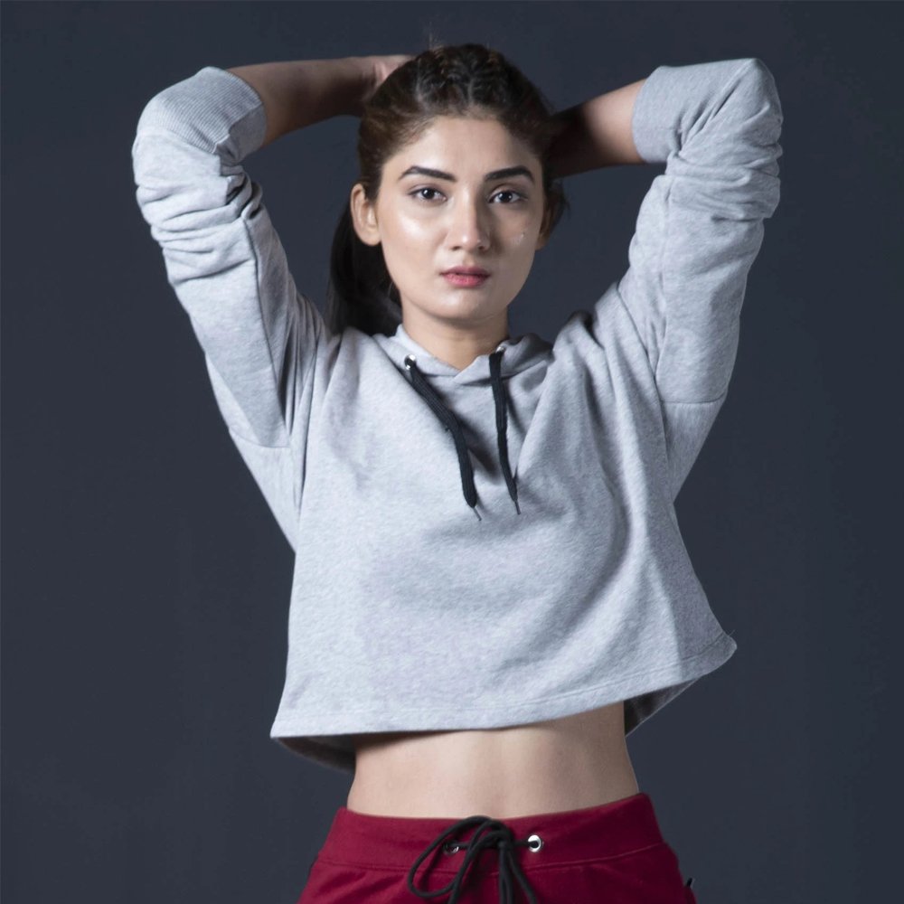 Women Crop Top Hoodies